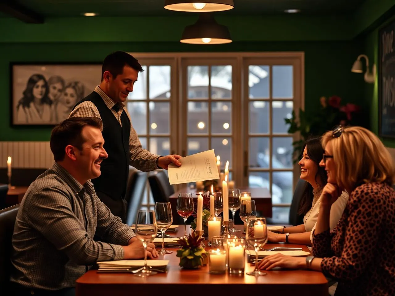 Atmospheric Italian restaurant interior